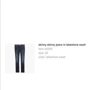 Madewell Skinny Skinny Jeans